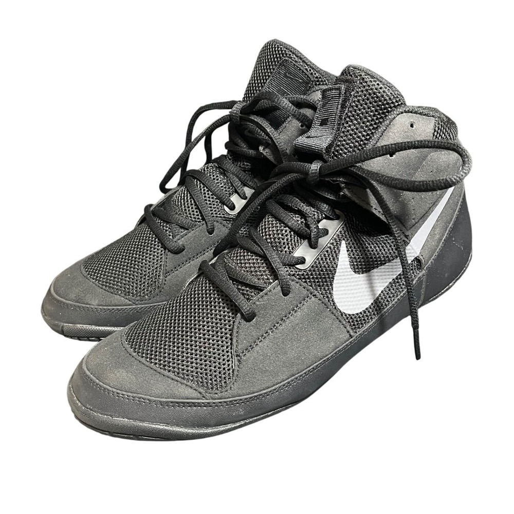 Nike Fury Wrestling Shoes Mens 11‎ Black Dark Grey High Top AO2416-010